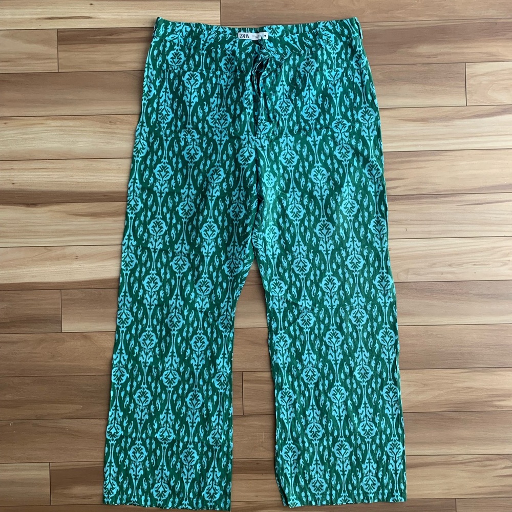 Green Patterned Lounge Pants